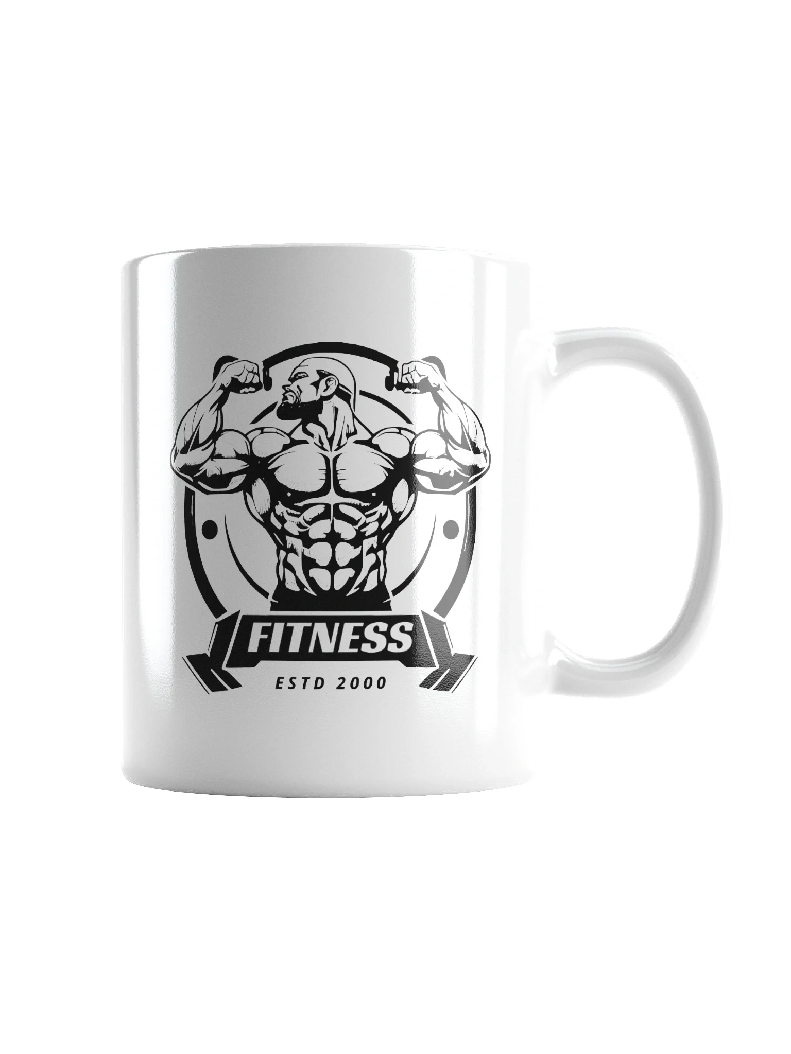 Muscular Fitness White Glossy Mug product image (1)