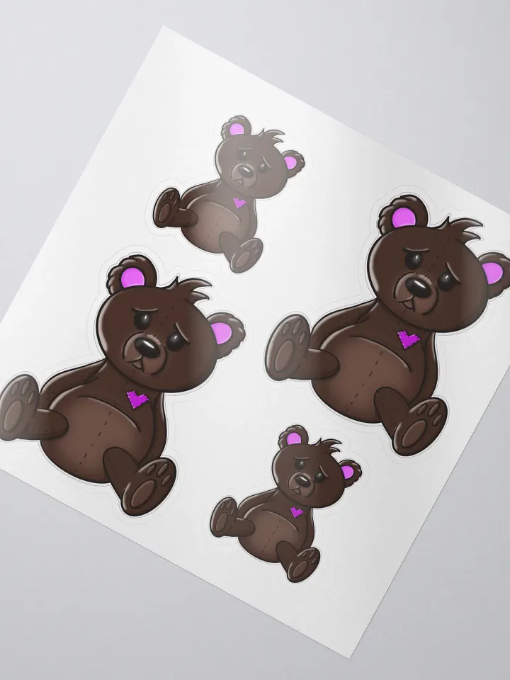 Anxious Teddy Coloured Stickers product image (1)