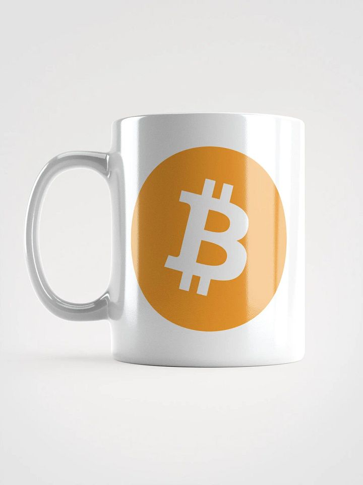 Bitcoin Logo White Glossy Mug product image (1)