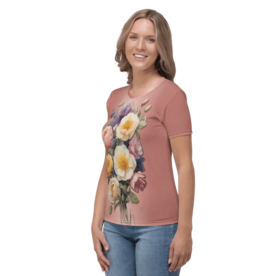 Floral Themed All Over Print T-shirt product image (5)