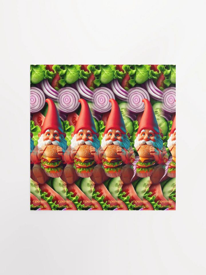 Gnome Chompsky - 3D Stereogram Poster product image (3)