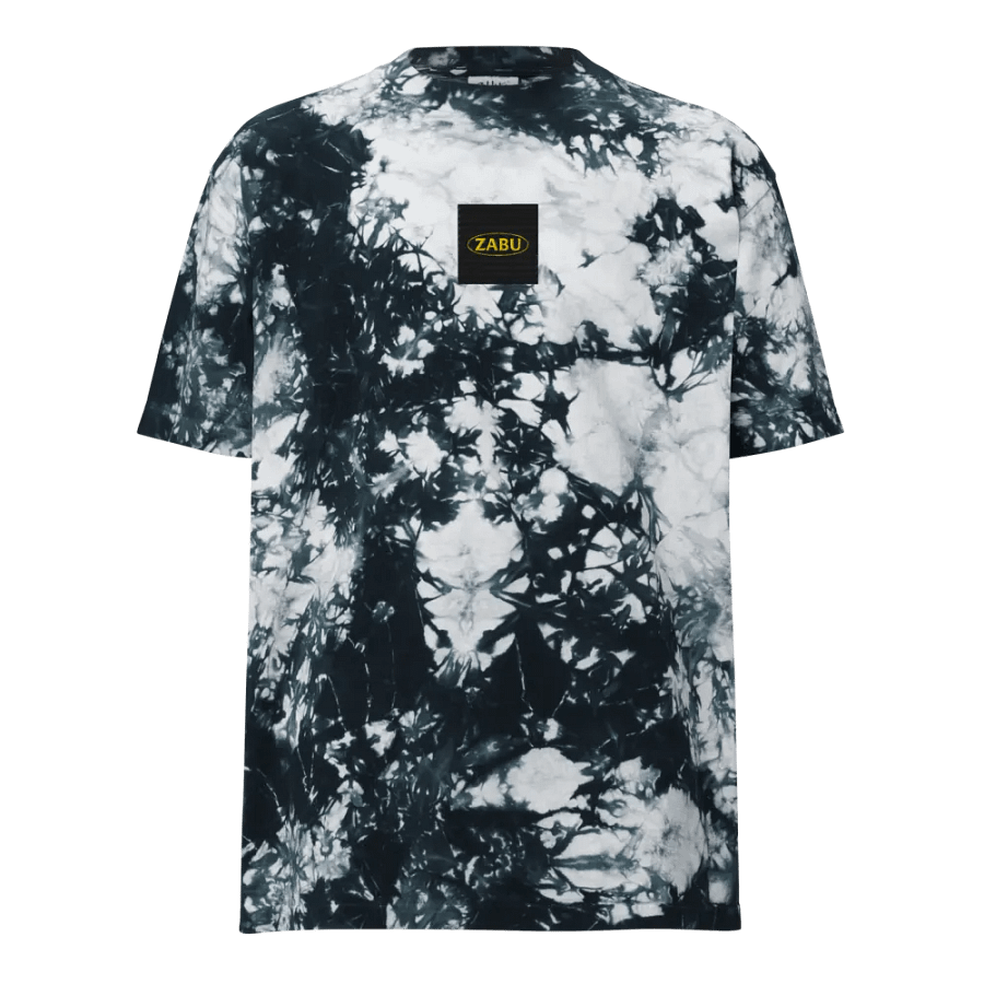 ZABU Yellow Oval Tie-Dye Streetwear T-Shirt product image (5)