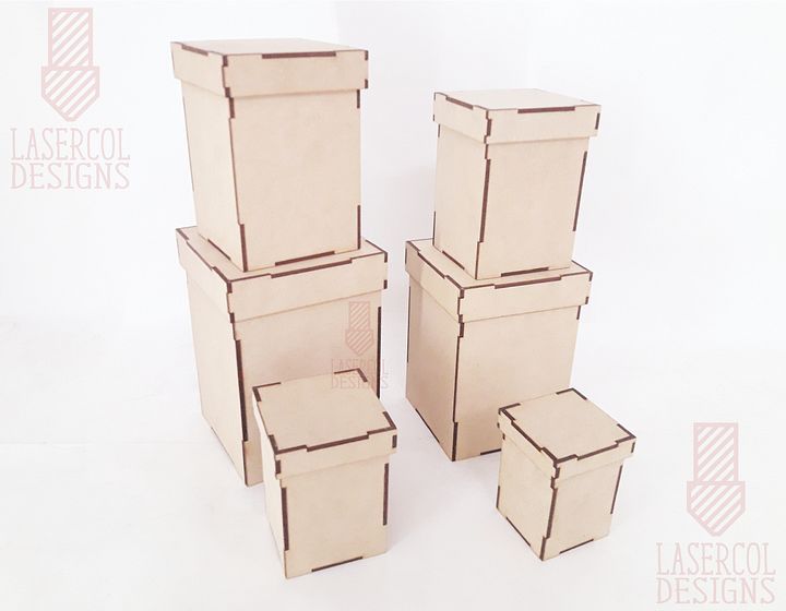 Boxes Set 3 (6 sizes) - Laser Cut Files product image (2)