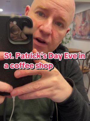 I'm at @Wise Town Cafe to declutter my inbox on my laptop. What are you doing for #stpatricksday eve? (March 16, 2024) #ottawa #saintpatricksday