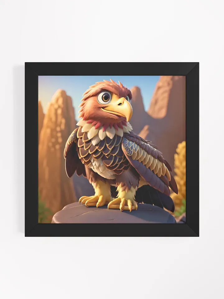 Endangered Species - Mexico - Golden Eagle Eco-Friendly Ayous Wood Framed Poster product image (1)