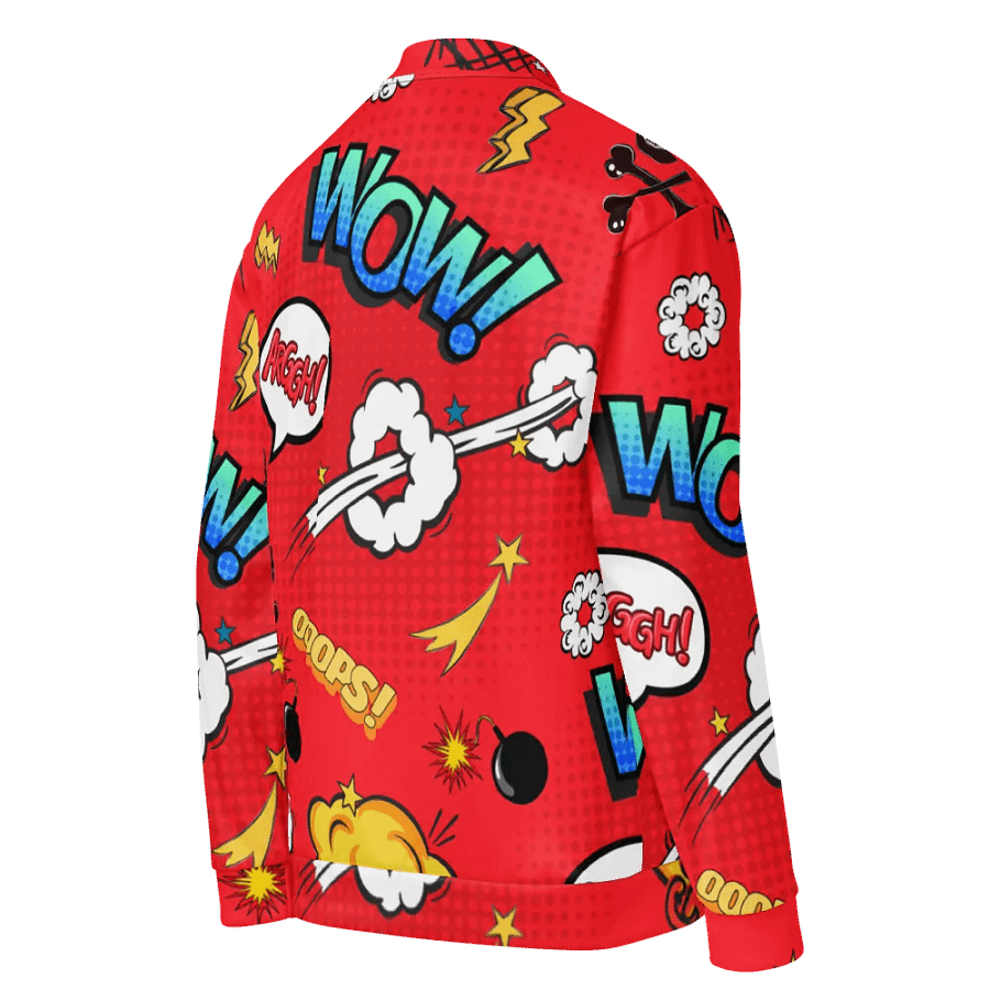 Red Comic Speech Bomer Jacket product image (4)