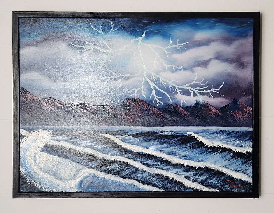 The Midnight Storm (Original) 18x24 Canvas product image (2)