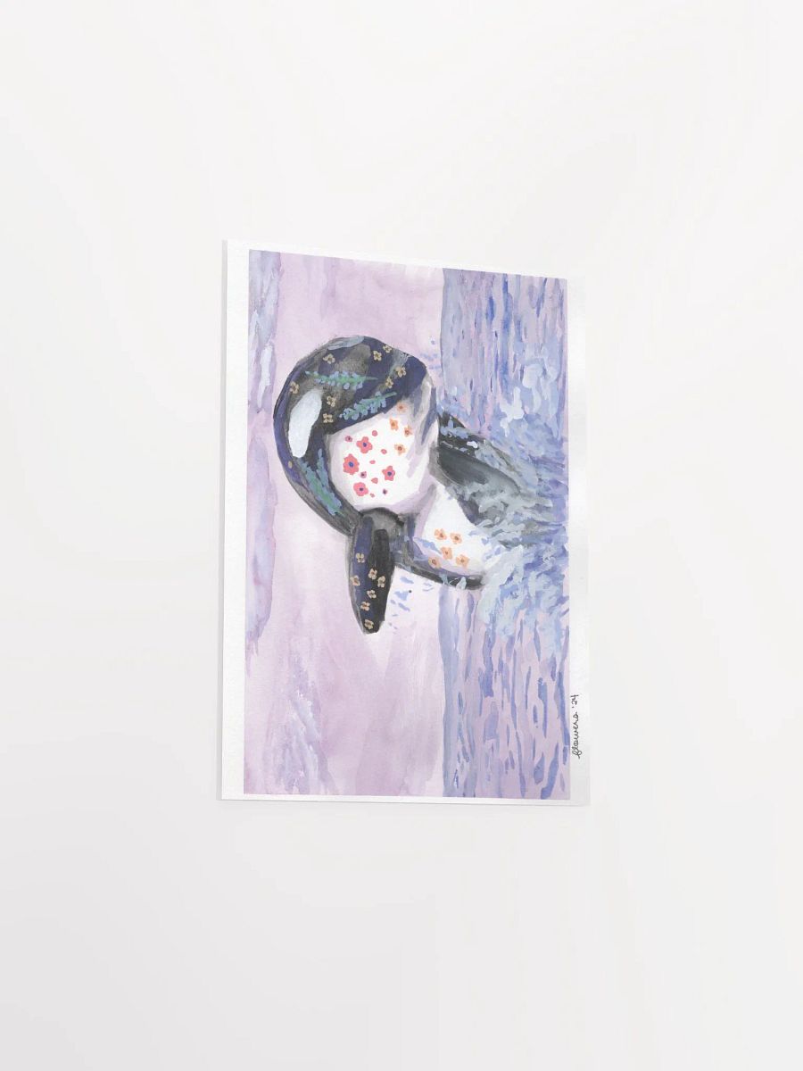floral orca 06 - gouache - print product image (4)
