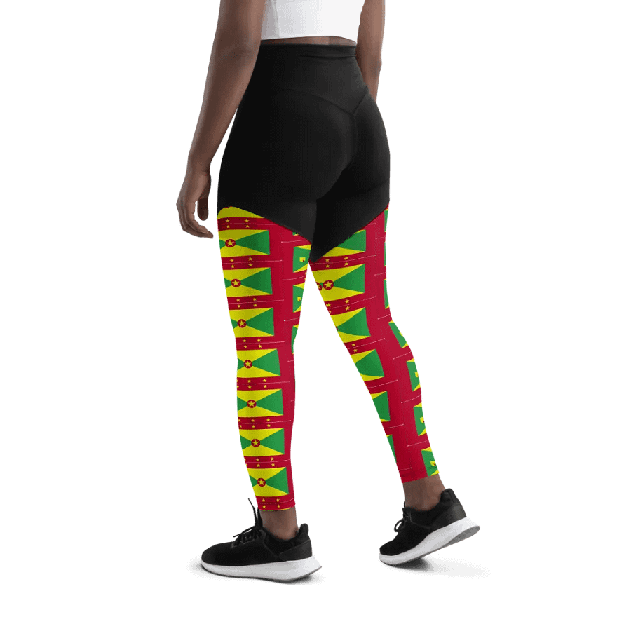 Grenada Flag All-Over Sports Leggings product image (11)