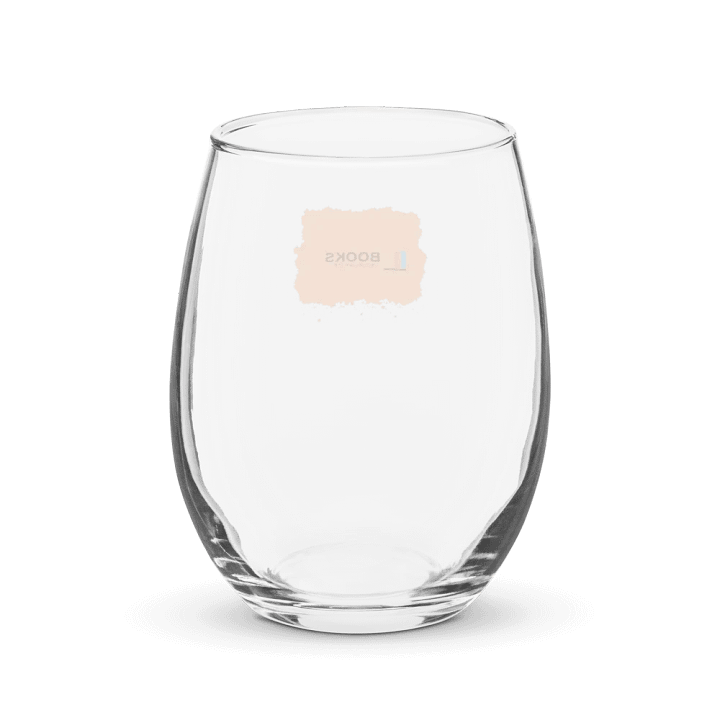 Books by DL White logo stemless wineglass product image (2)
