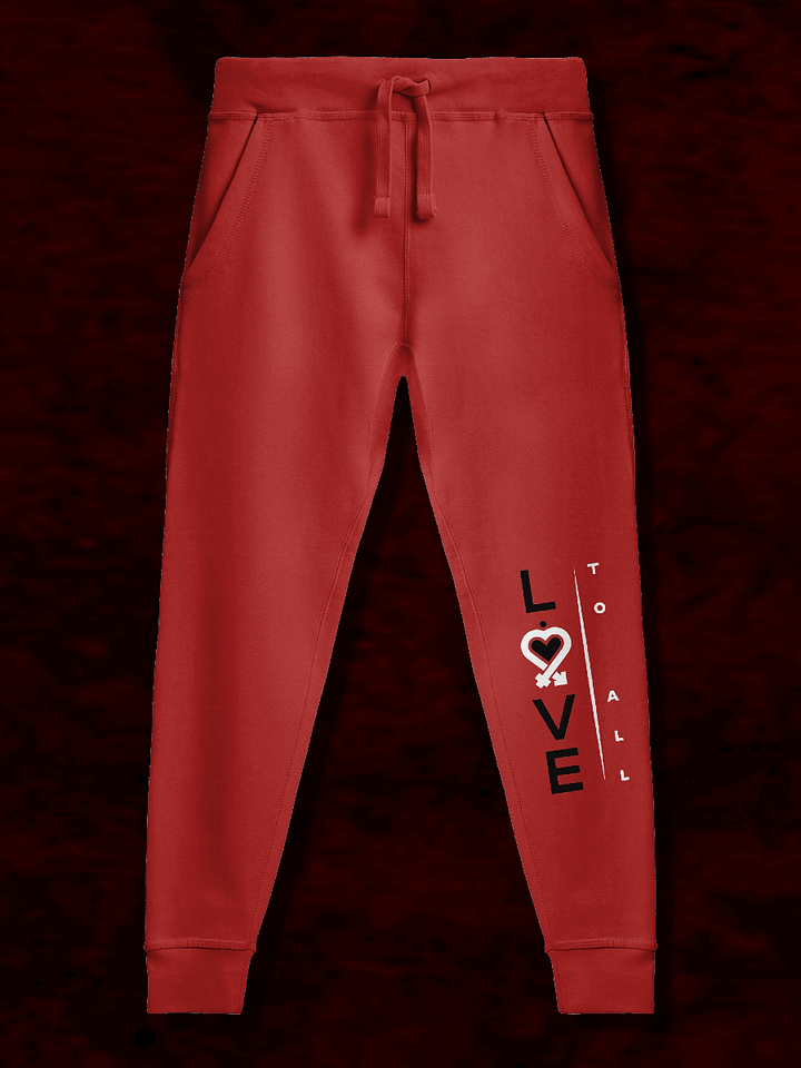 L2A Red Fleece Joggers product image (1)