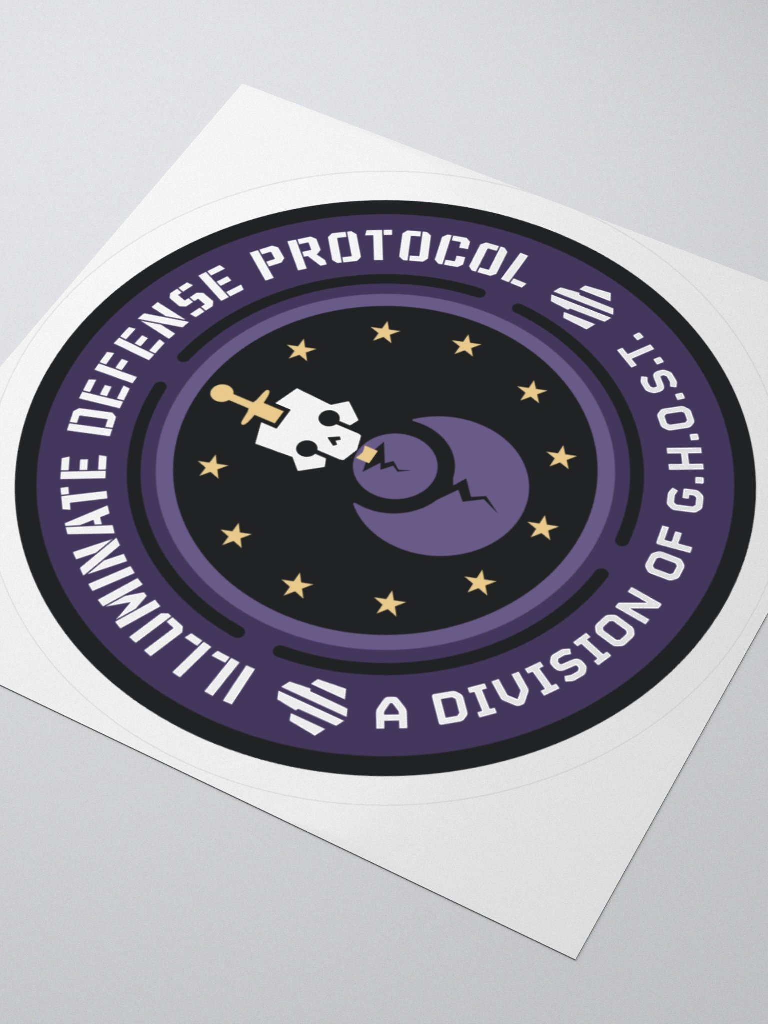 Illuminate Defense Protocol Flat Sticker product image (7)