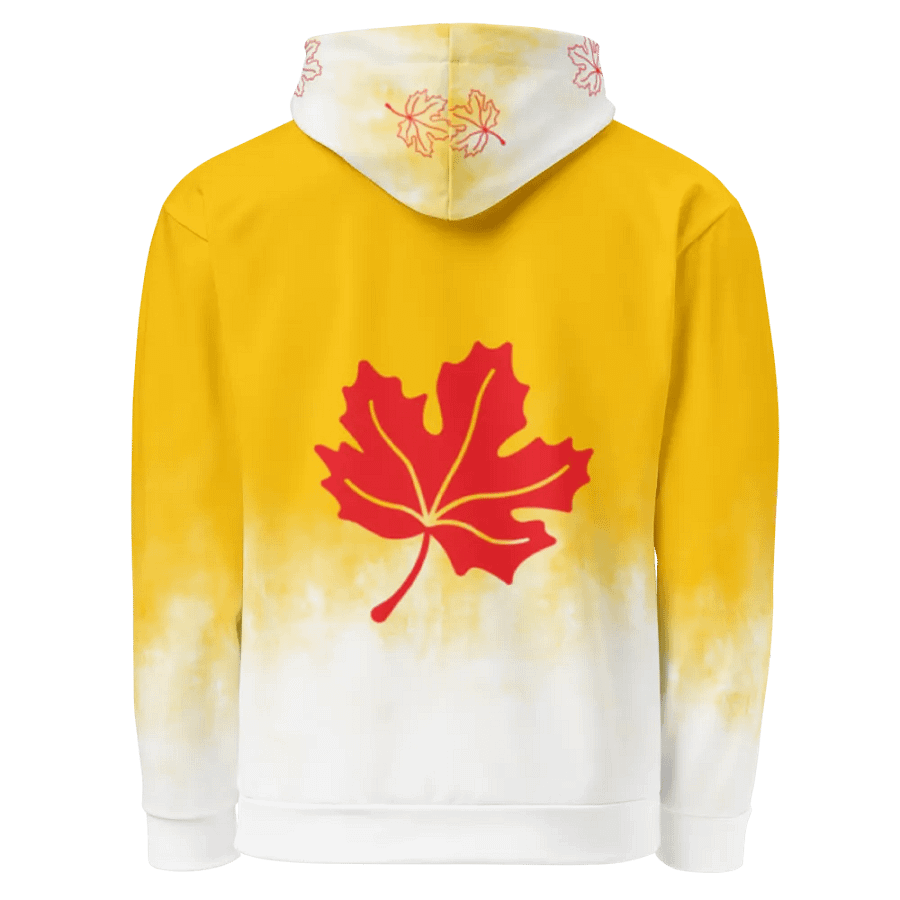 Lingling Kwong Maple Design Unisex Hoodie (Yellow & White) product image (5)