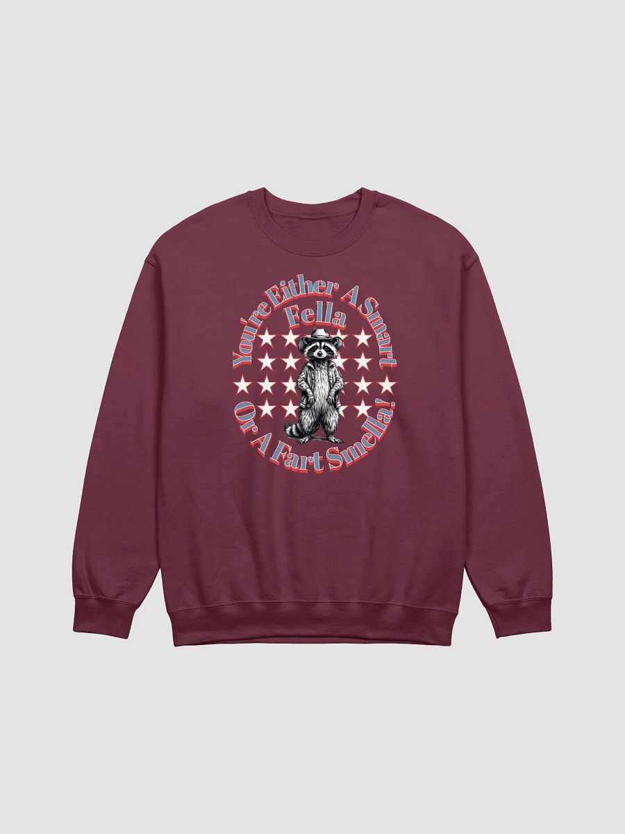 Youre Either A Smart Fella Or A Fart Smella Raccoon Wild West Crewneck Sweatshirt product image (9)