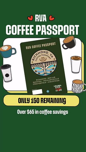 Half of our RVA Coffee Passports have now been shipped to passport holders! Only 150/300 remain. Passports are available at s...