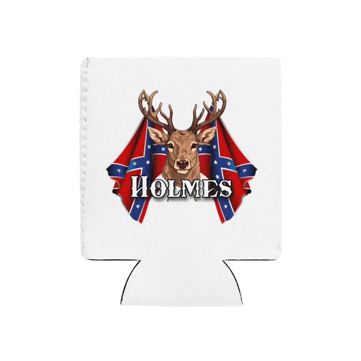 "Holmes" Last Name Rebel Redneck Deer - Coozie product image (1)
