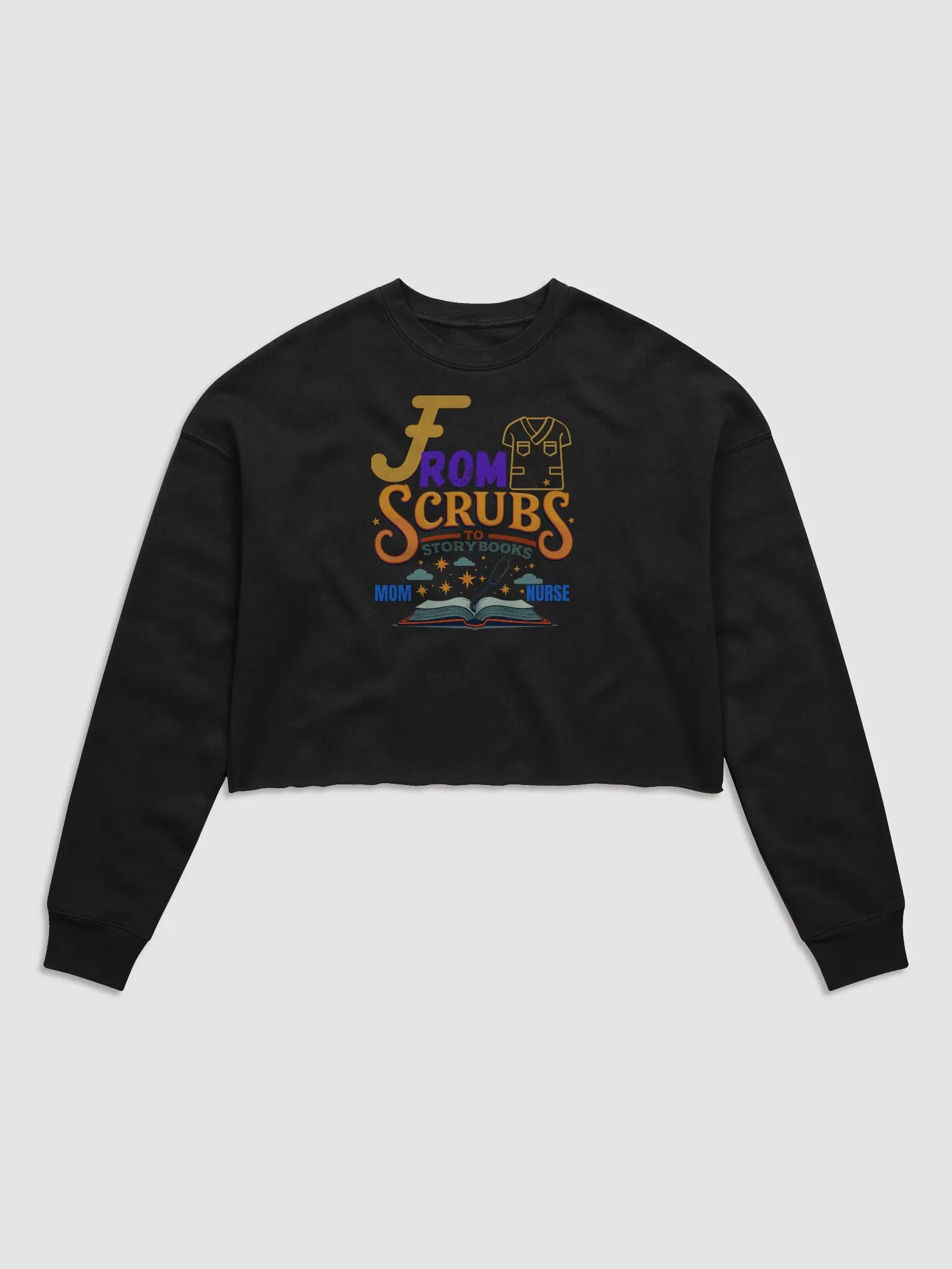 From Scrubs to Storybooks Fleece Crop Sweatshirt product image (2)