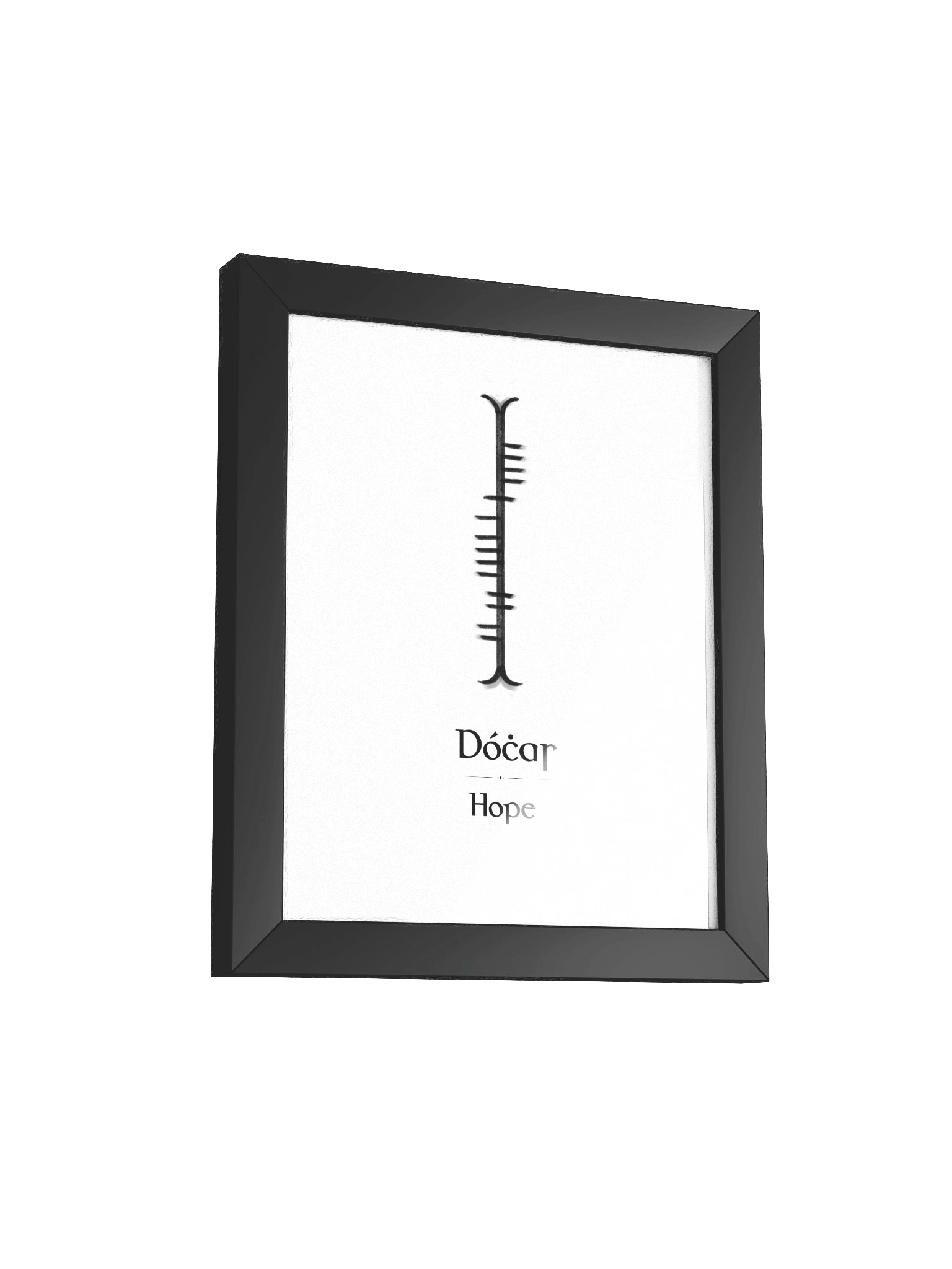 Dóchas – Celtic Hope Ogham Framed Art Print product image (2)