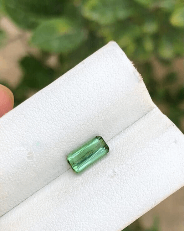 TOURMALINE GREEN COLOR EMERALD CUT FOR RING FATHER'S DAY GIFT, 1.10 CARATS product image (3)
