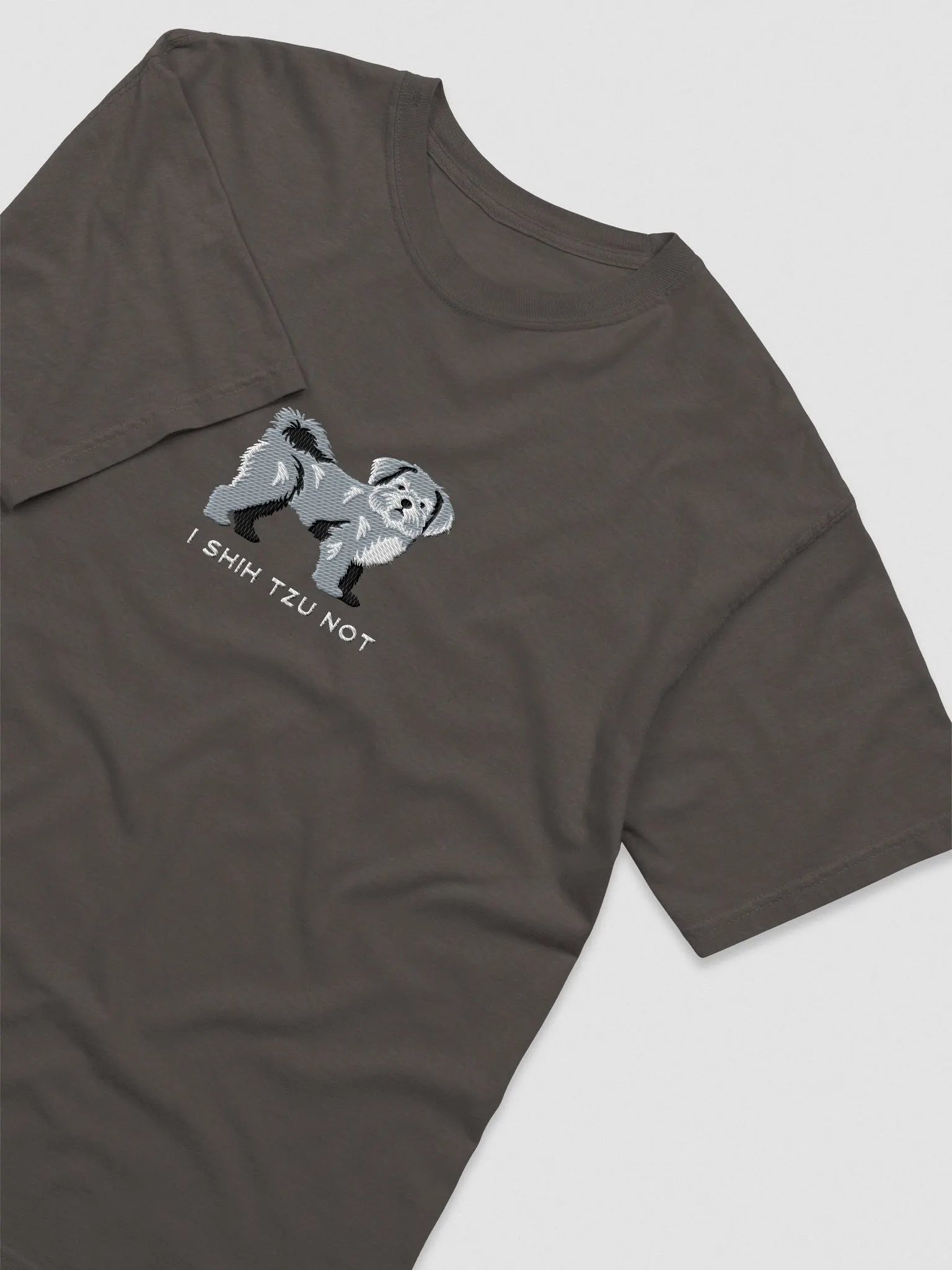 I Shih Tzu Not T-Shirt(Embroidered) of a Shih Tzu(Blue) product image (6)