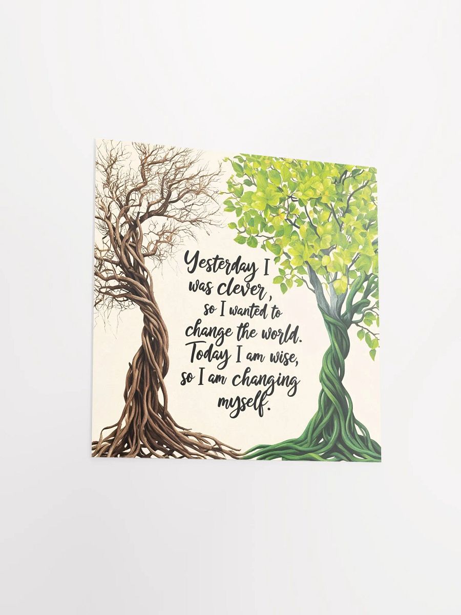Yesterday I was clever, so I wanted to change the world. Today I am wise, so I am changing myself - Enhanced Matte Paper Poster product image (13)