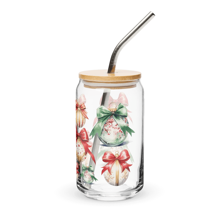 Festive Bow Glass Can Sipper product image (3)