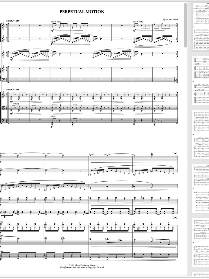 Chris Coletti: Perpetual Motion - for chamber ensemble product image (1)