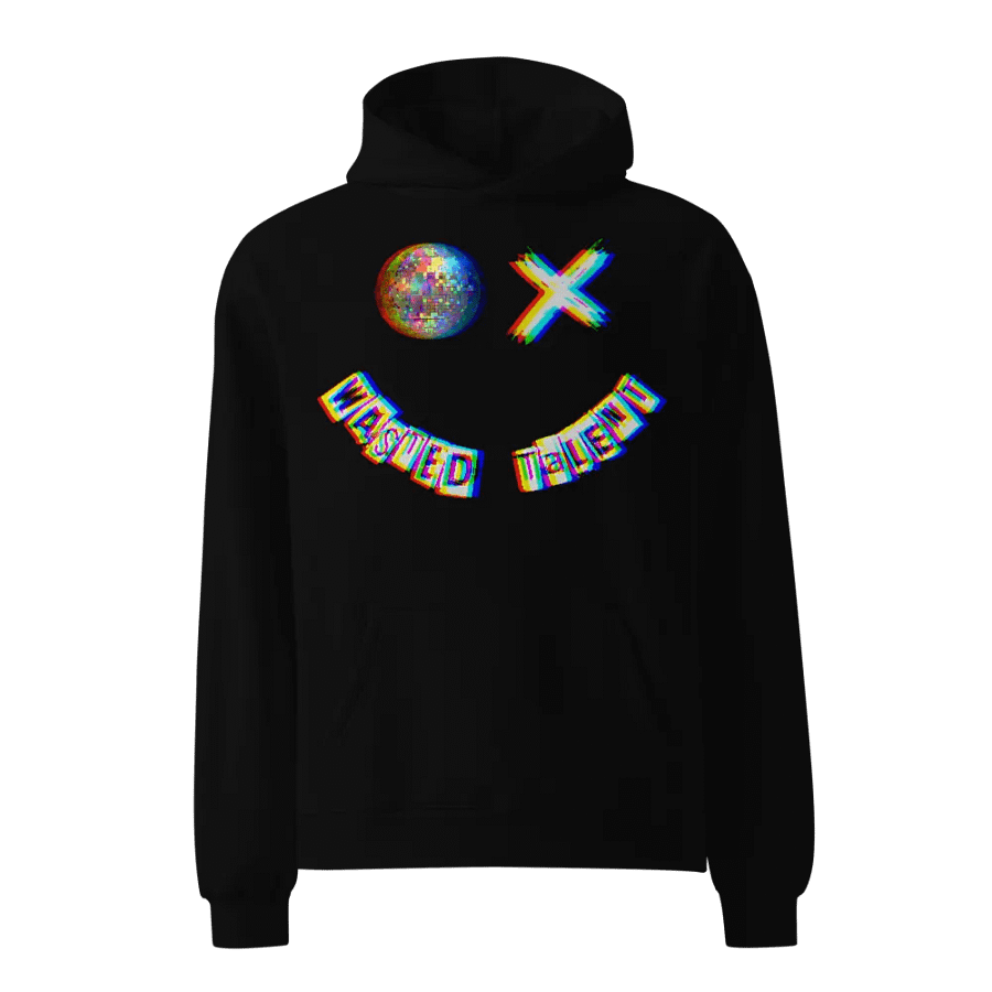 OG WASTED TALENT GLITCH SMILEY PREMIUM HOODIE product image (1)