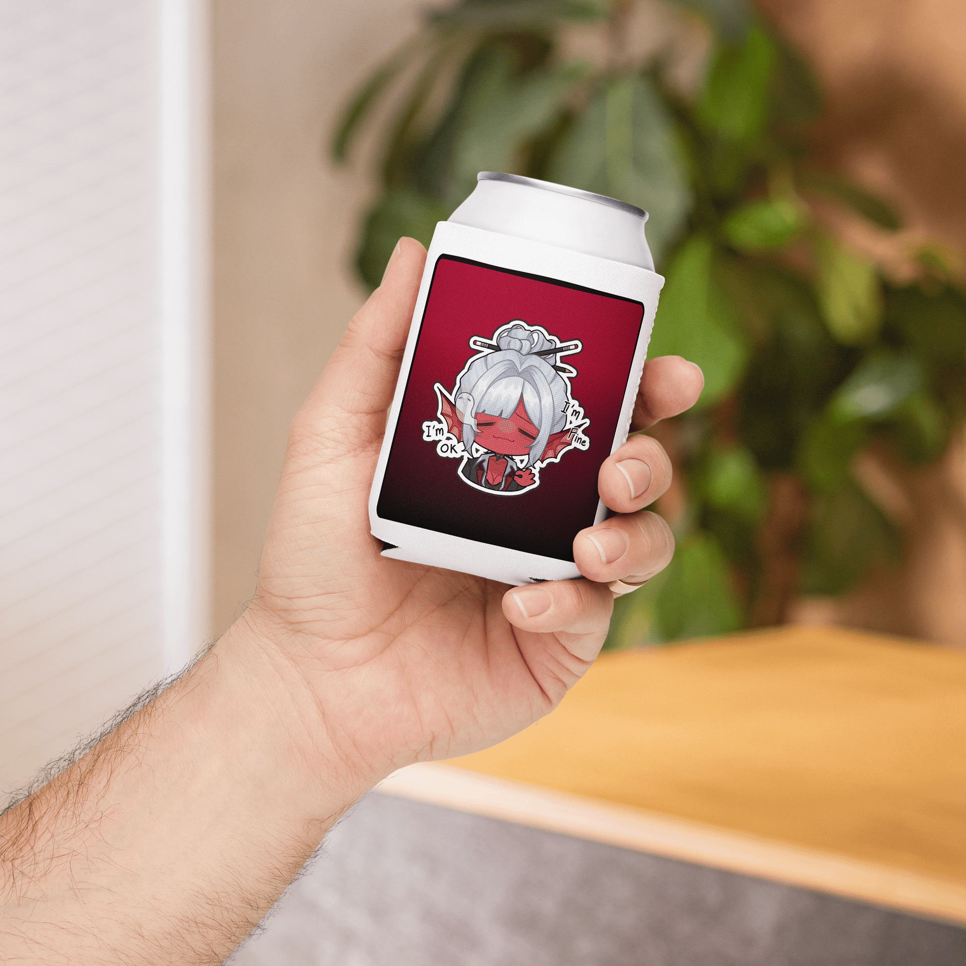 I'm Fine Emote Coozie (Red) product image (5)