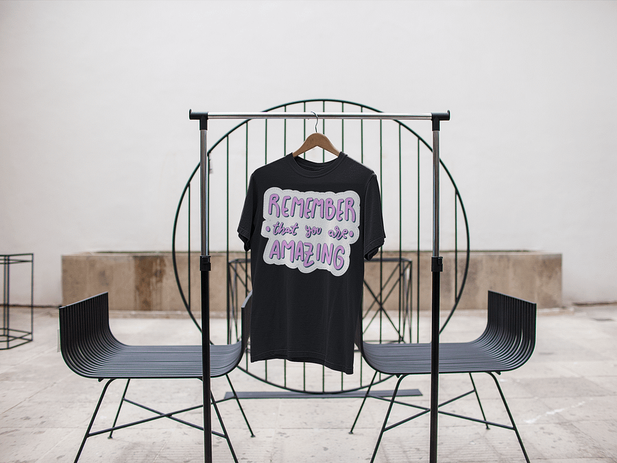 Remember That You Are Amazing Black Unisex T-Shirt product image (3)