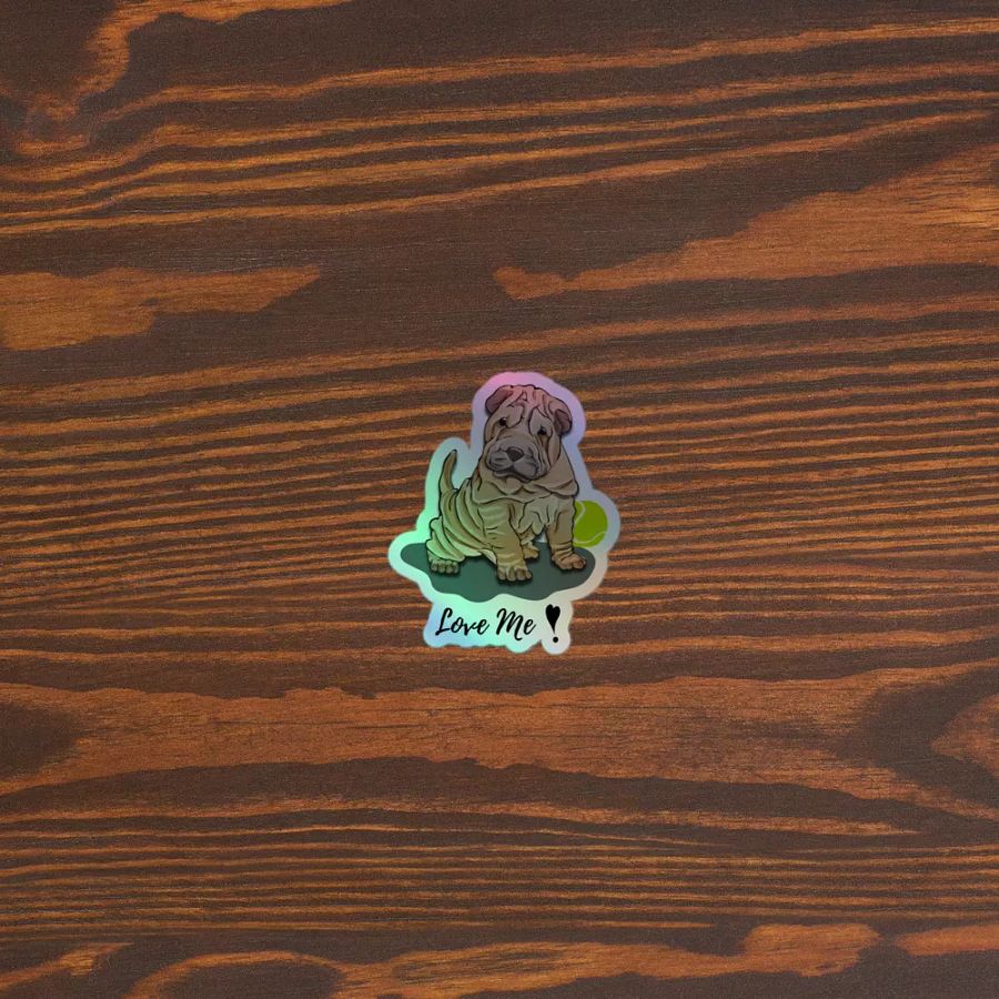 Wrinkled Puppy Holographic Sticker Set product image (5)