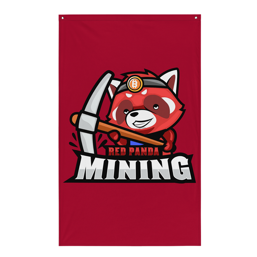 Red Panda Mining Flag product image (1)
