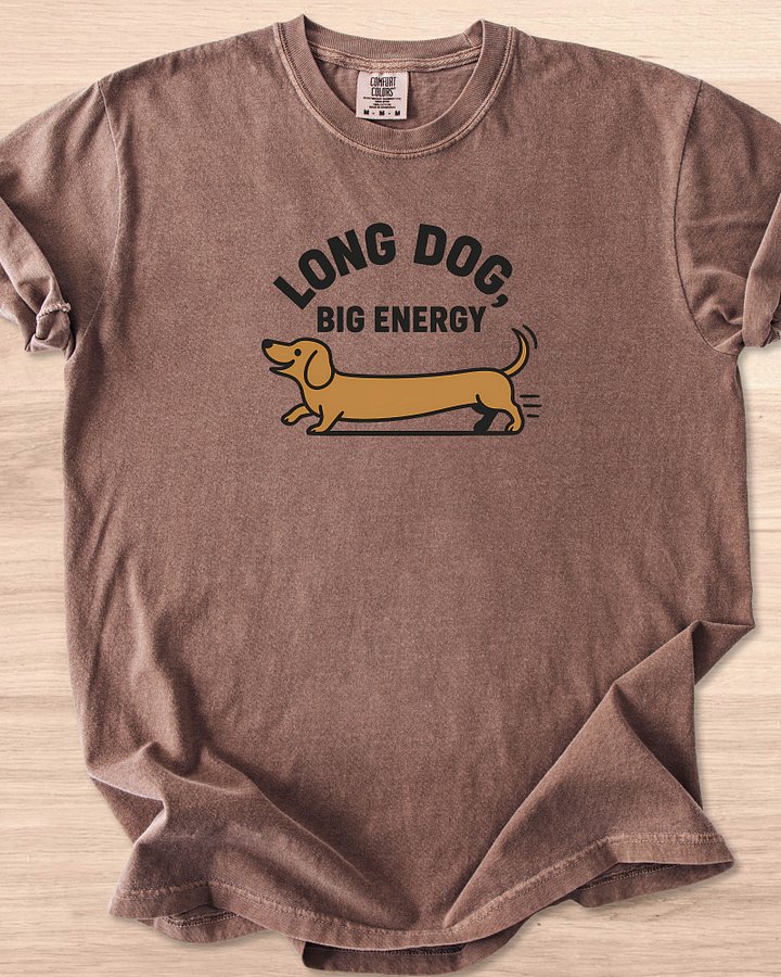 Long Dog Big Energy (Dachshund) Tee product image (4)