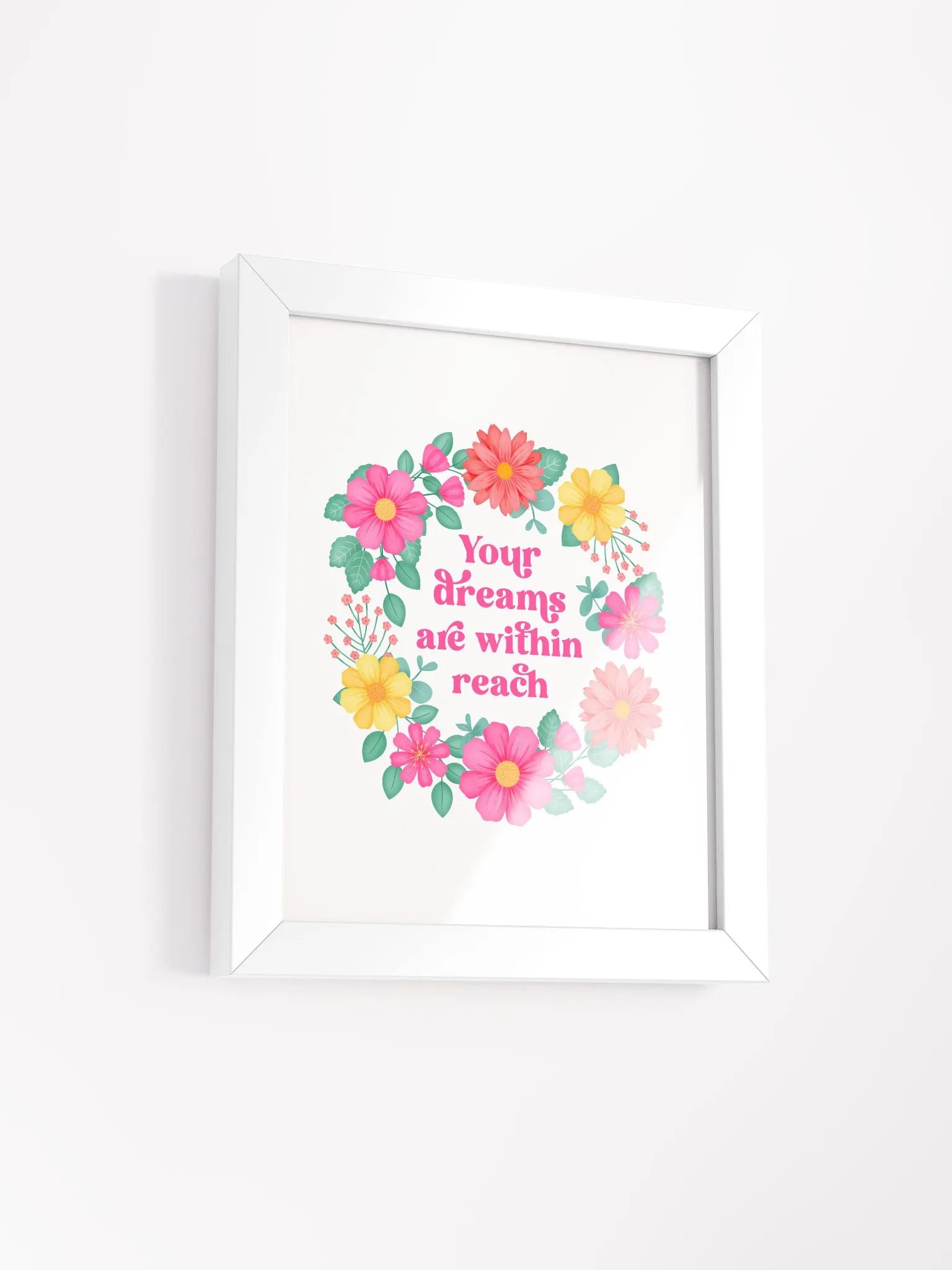Your dreams are within reach - Motivational Wall Art White product image (2)