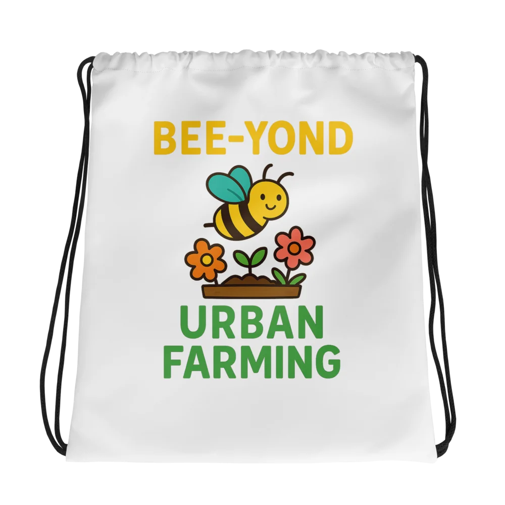 BEE-YOND Urban Farming Drawstring Bag product image (1)