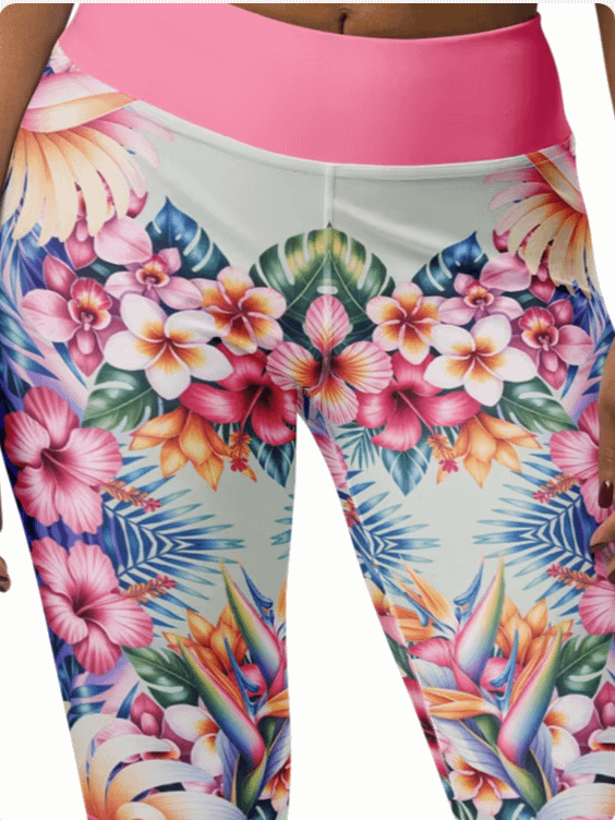 Hawaiian flora-yoga leggings product image (5)