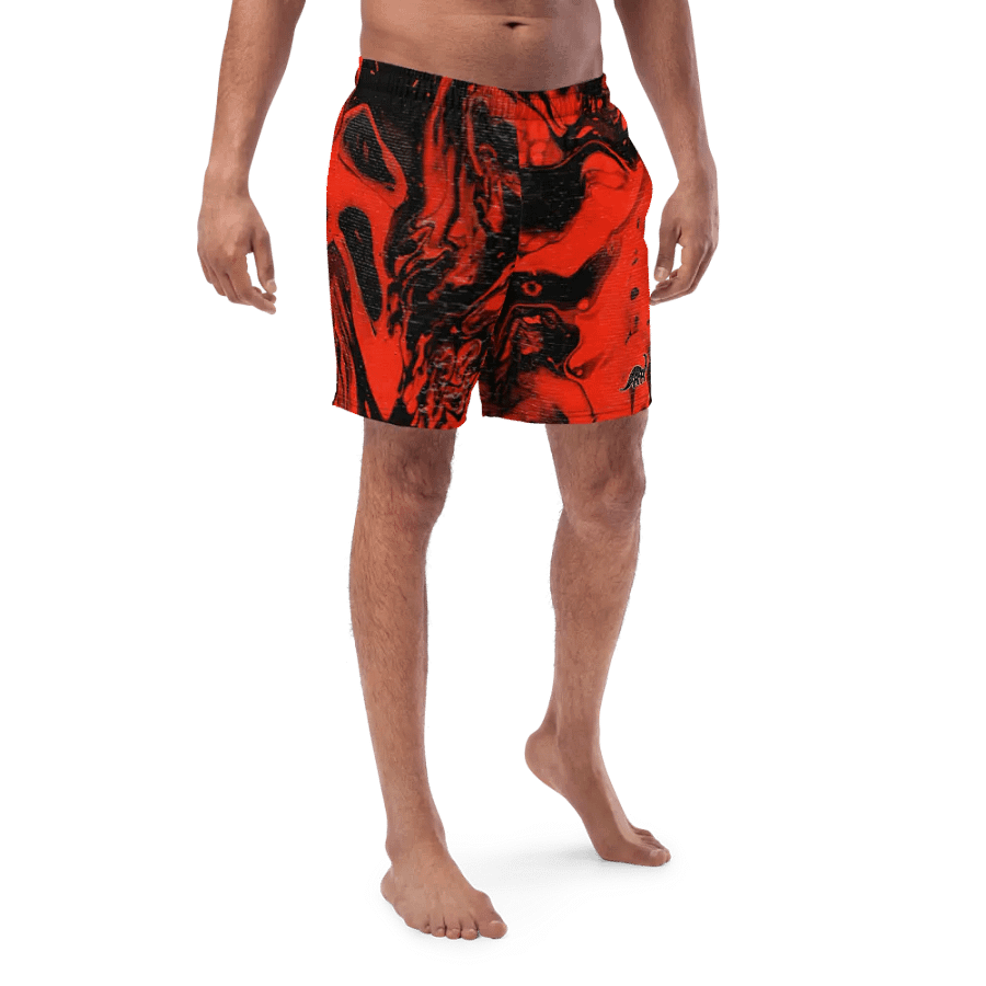 Demon In My Headphones Fluid Acrylic Swim Trunks product image (7)