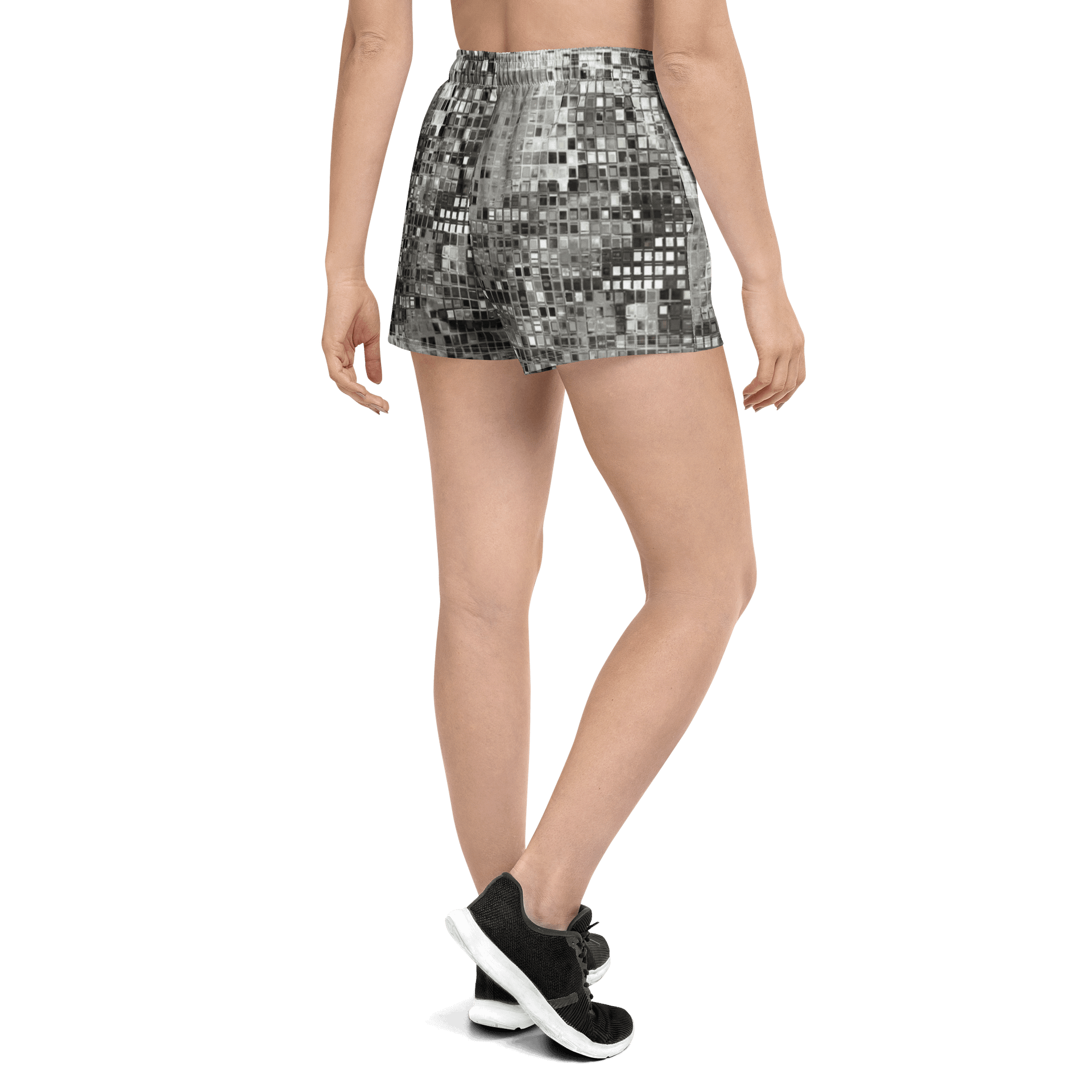 Monochrome Mosaic Unisex Athletic Shorts product image (4)