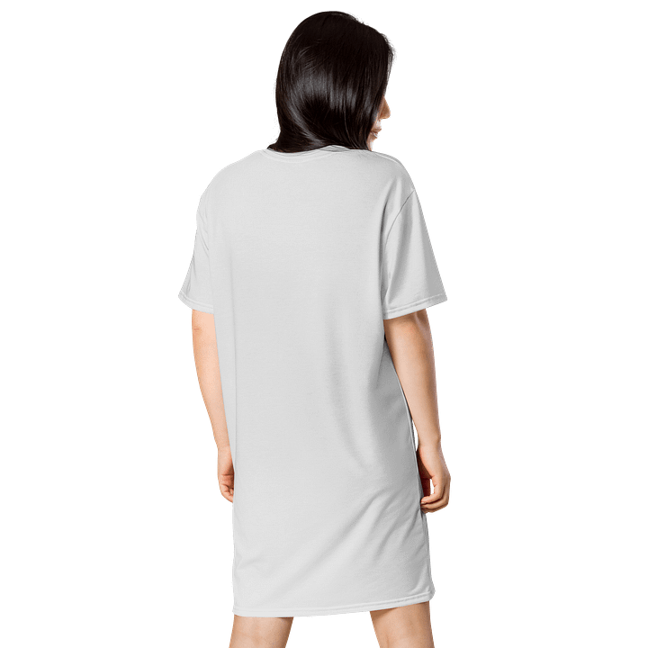 Whisper Grey Oversized T-Shirt Dress | Stretchy Fabric | Casual or Formal Style | Sizes 2XS-6XL | Exclusive Design product image (2)