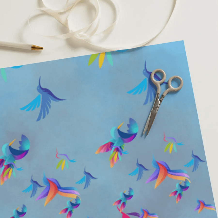 humming bird Wrapping Paper Set for thoughful birthday and occasion gifts product image (11)