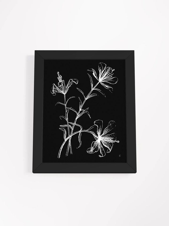 Ethereal Blossoms Framed Poster - Wild Elegant Flowers Dark product image (2)