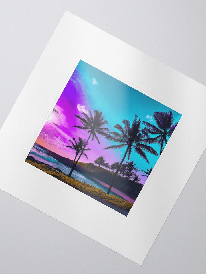 Galactic Wild Colorful Beach Omega Sticker product image (2)