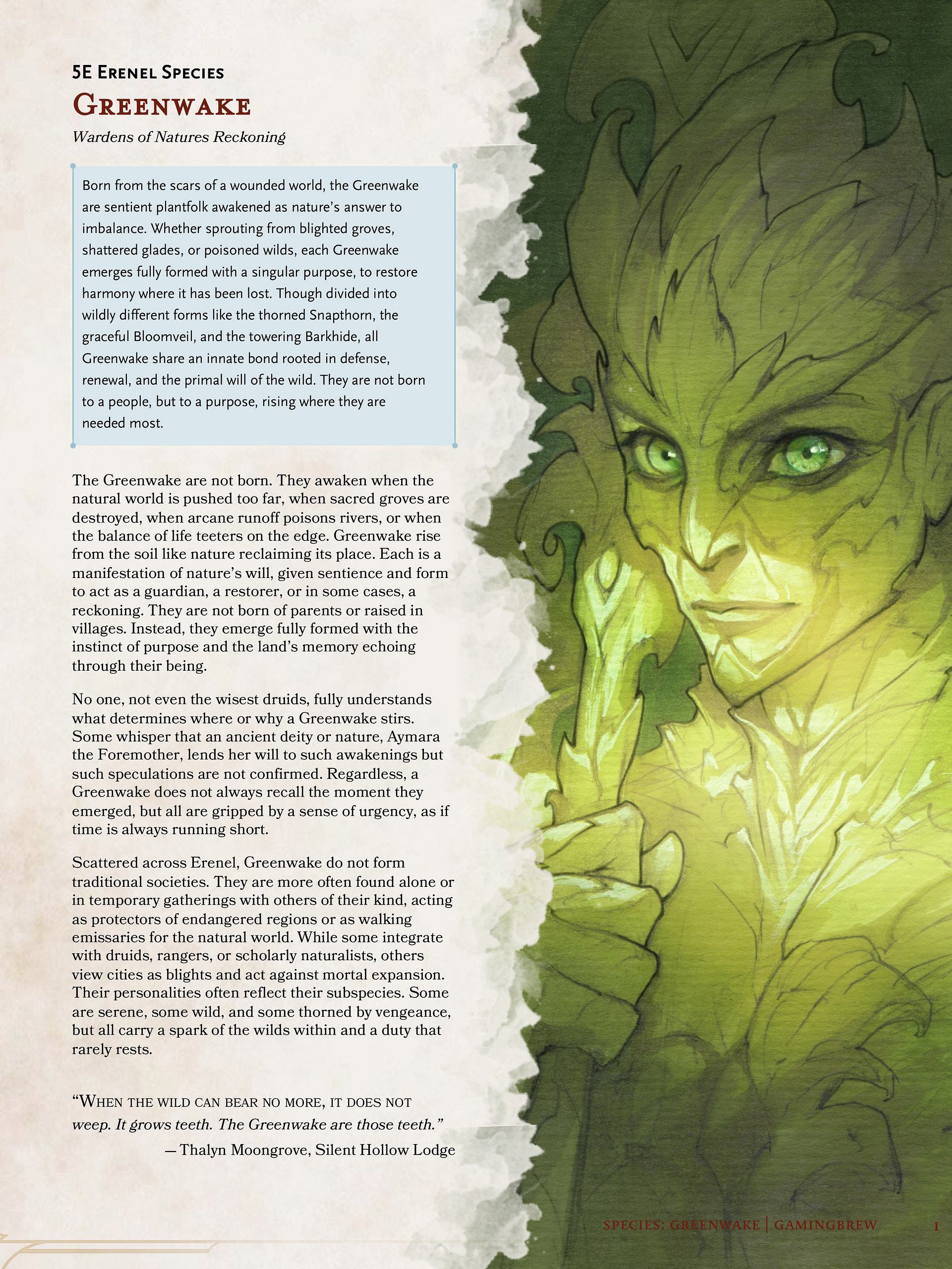 Greenwake | 5E Species product image (2)