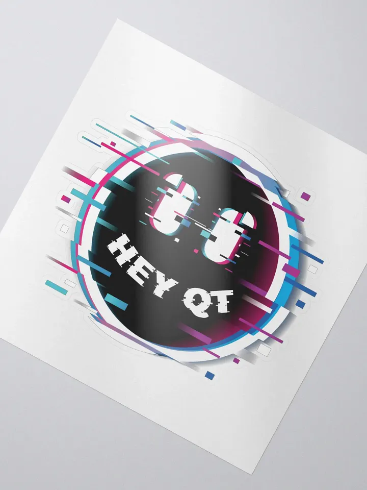 Glitch Hey QT Sticker product image (2)