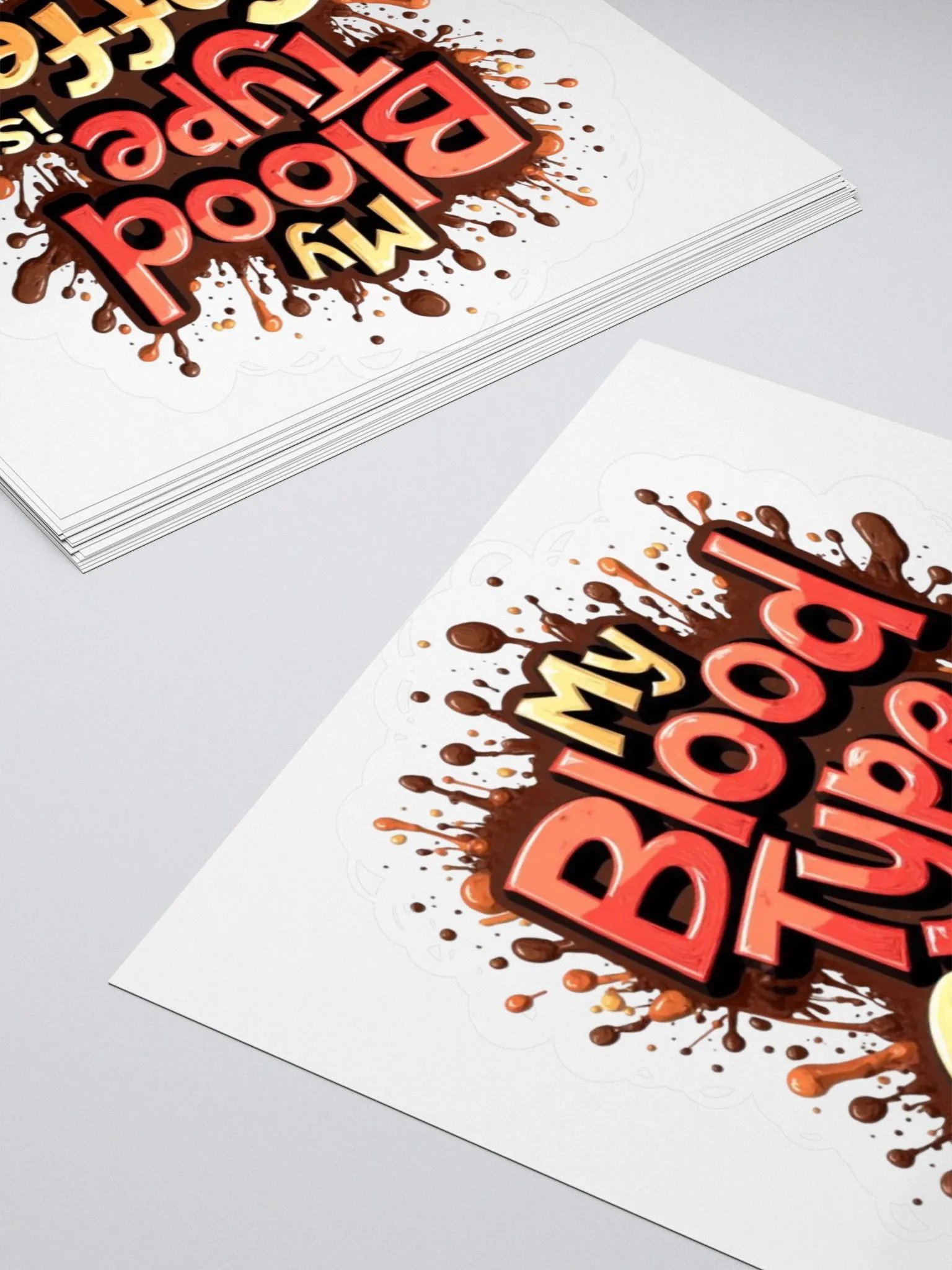 My Blood Type is Coffee Kiss Cut Stickers product image (12)