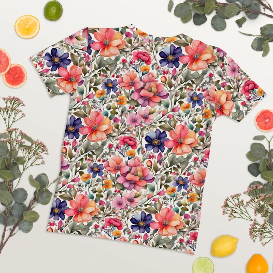 Floral Pattern All Over Print T-shirt product image (8)
