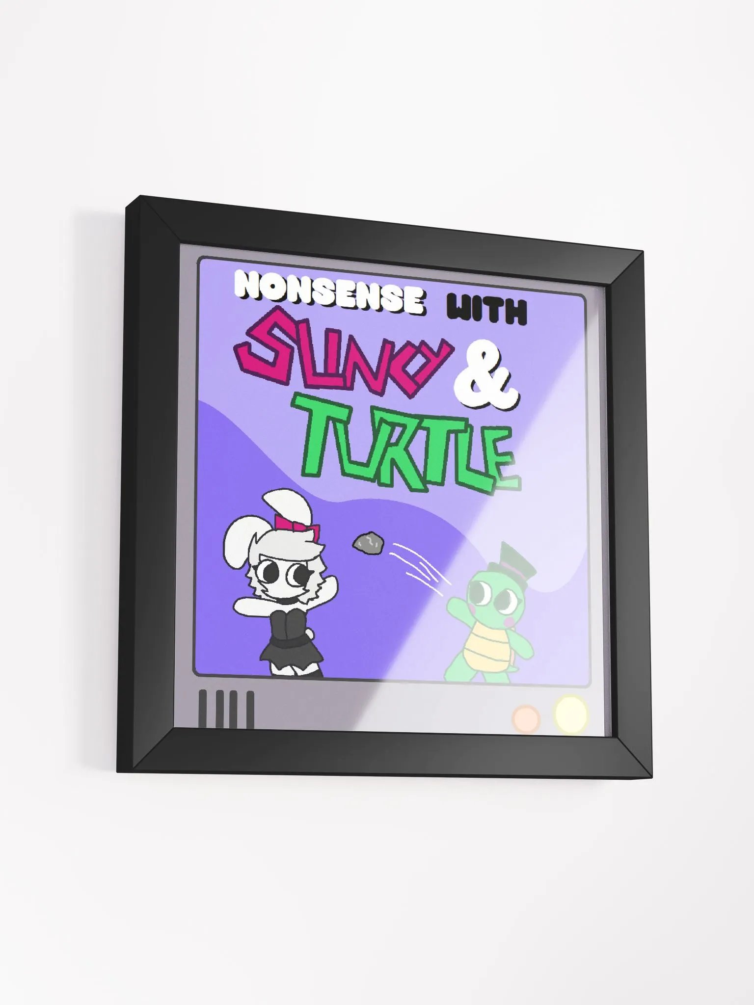 Nonsense with Slinky & Turtle Cover Framed Print product image (6)