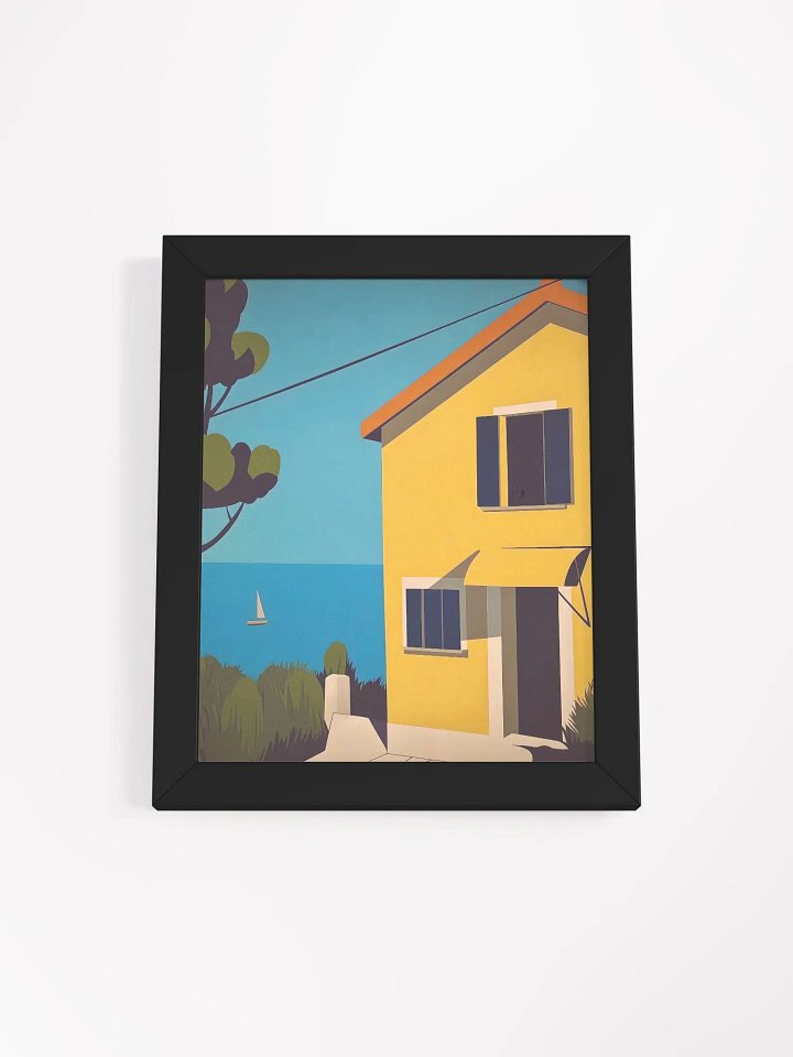 Framed Poster of a Yellow House product image (1)