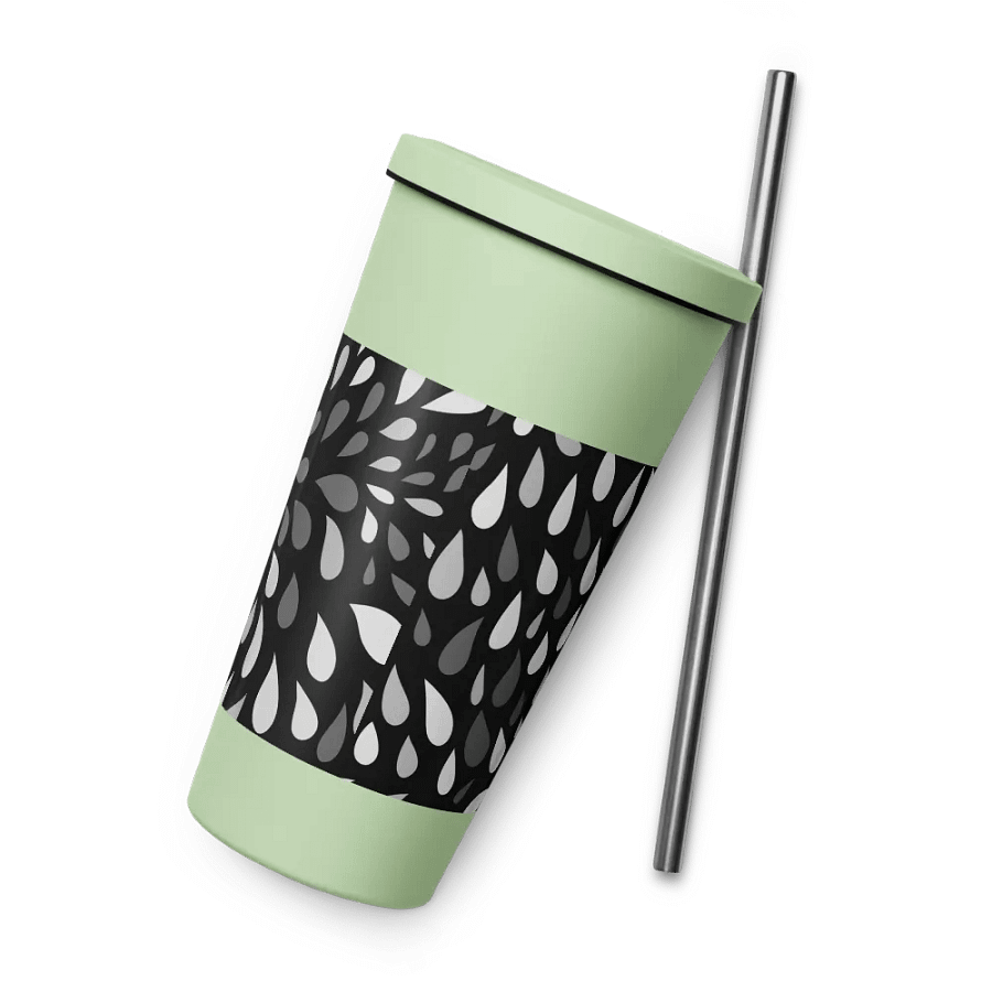 Swirling Monochrome Teardrop Insulated Tumbler product image (7)