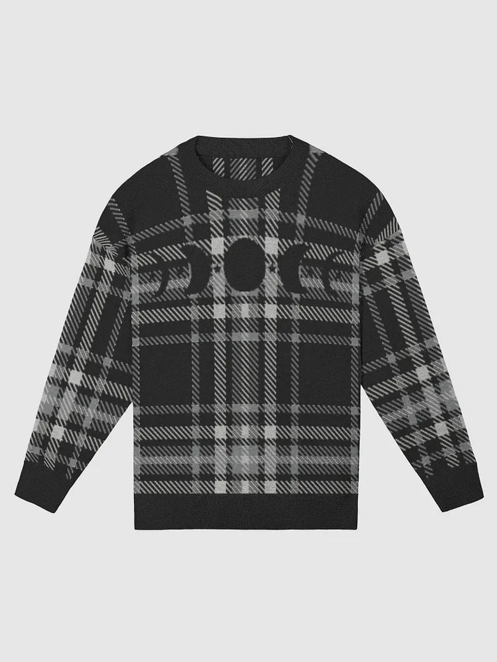 Phasing Through the Moon Plaid Comfort Crewneck Sweater product image (3)